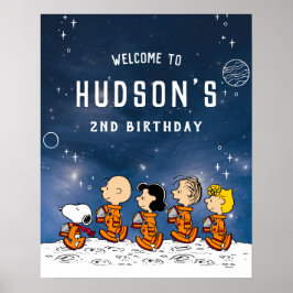 Erdnüsse | Space Birthday Poster