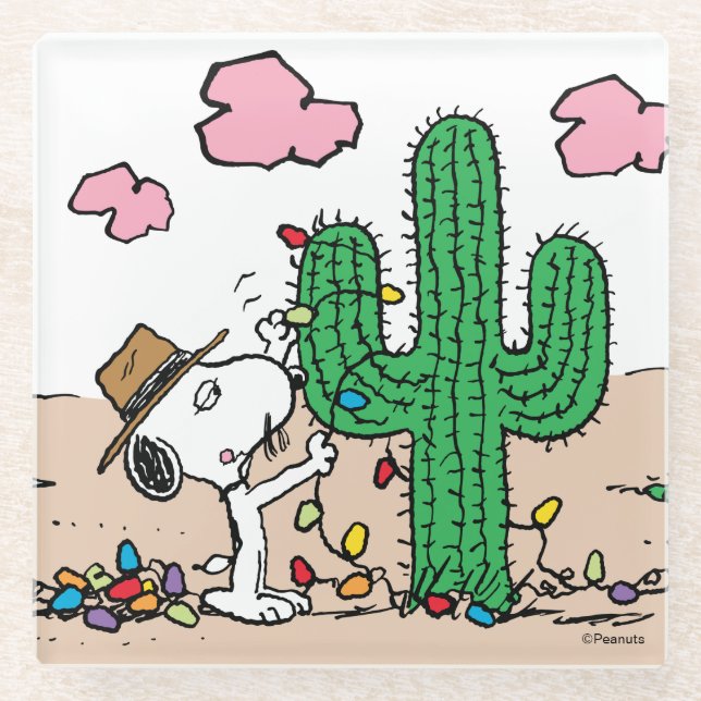 Erdnüsse | Spike Decorations für Weihnachten Glasuntersetzer (Vorderseite)