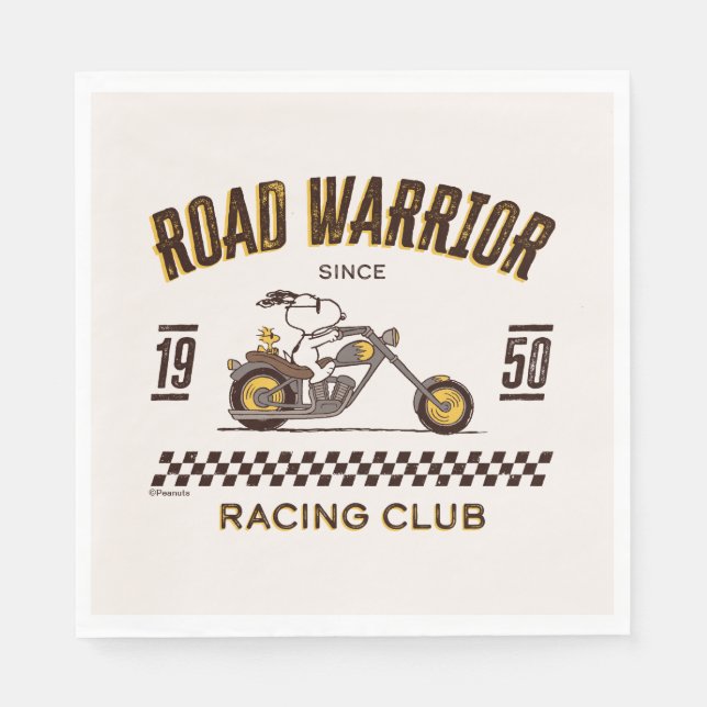 Erdnüsse | Straßenkämpfer für Snoopy und Holz Serviette (Vorderseite)