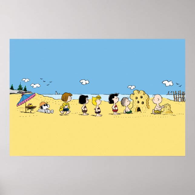 Erdnüsse | Tag am Strand Poster (Vorne)