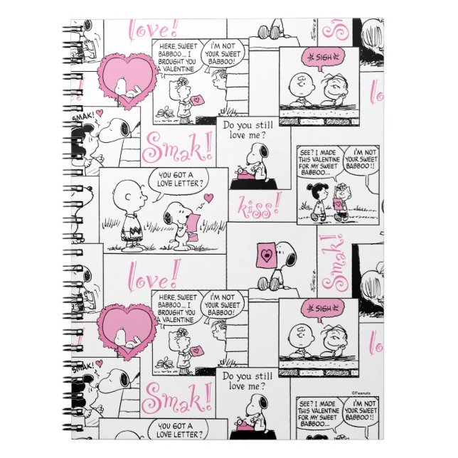 Erdnüsse | Valentine Herz Liebe Muster Notizblock (Vorderseite)