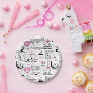 Erdnüsse   Valentine Herz Liebe Muster Pappteller