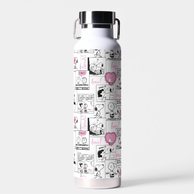 Erdnüsse | Valentine Herz Liebe Muster Trinkflasche (Vorne)