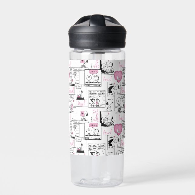 Erdnüsse | Valentine Herz Liebe Muster Trinkflasche (Vorderseite)