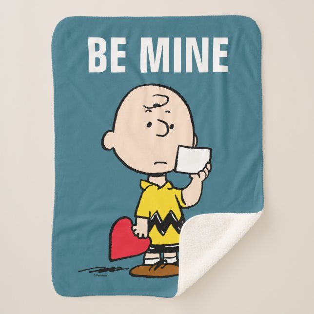 Erdnüsse | Valentinstag Charlie Brown Sherpadecke (Vorderseite)