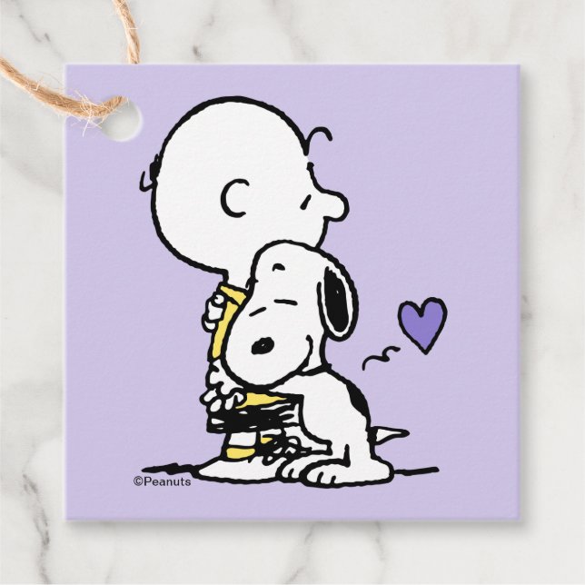 Erdnüsse | Valentinstag | Charlie Brown & Snoopy Geschenkanhänger (Vorderseite)