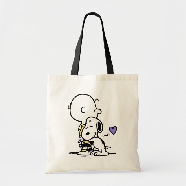 Erdnüsse | Valentinstag | Charlie Brown & Snoopy Tragetasche (Vorne)