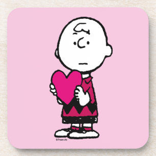 Erdnüsse   Valentinstag   Herz Charlie Brown Getränkeuntersetzer