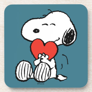 Erdnüsse Valentinstag Snoopy Heart Hug Getränkeuntersetzer