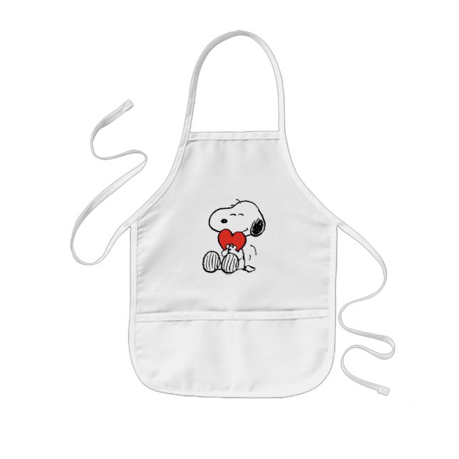 Erdnüsse | Valentinstag | Snoopy Heart Hug Kinderschürze (Vorne)