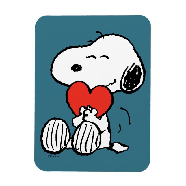 Erdnüsse | Valentinstag | Snoopy Heart Hug Magnet (Vertikal)