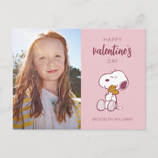 Erdnüsse | Valentinstag | Snoopy Heart Hug Postkarte (Vorderseite)