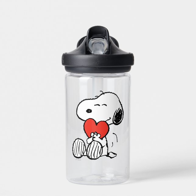 Erdnüsse | Valentinstag | Snoopy Heart Hug Trinkflasche (Vorne)