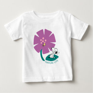 Erdnüsse Veranschaulichung der Lila Blume der Na Baby T-shirt