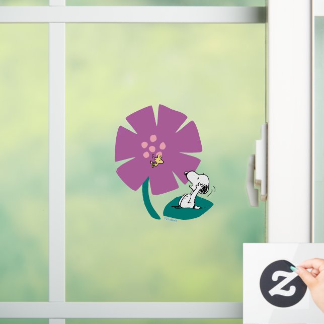 Erdnüsse | Veranschaulichung der Lila Blume der Na Fensteraufkleber (Zuhause)
