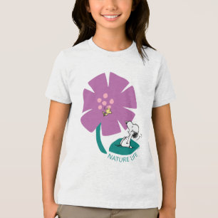 Erdnüsse Veranschaulichung der Lila Blume der Na Tri-Blend Shirt