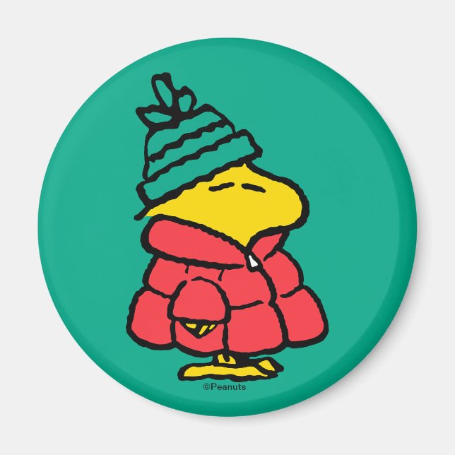 Erdnüsse | Waldpuffy Winter Jacket Magnet (Vorne)