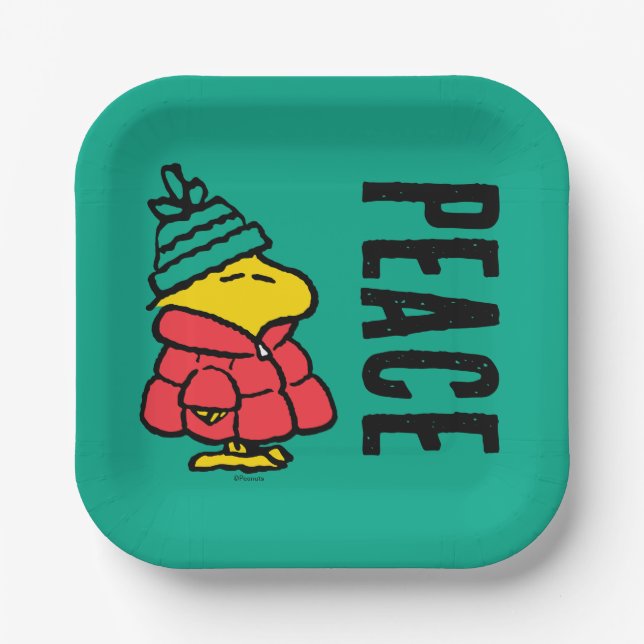 Erdnüsse | Waldpuffy Winter Jacket Pappteller (Vorderseite)