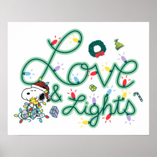 Erdnüsse   Weihnachts-Liebe und Lichter Poster