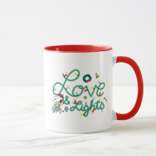 Erdnüsse Weihnachts-Liebe und Lichter Tasse