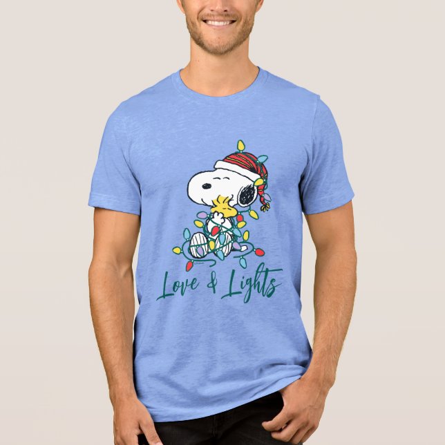 Erdnüsse | Weihnachts-Liebe und Lichter Tri-Blend Shirt (Vorderseite)