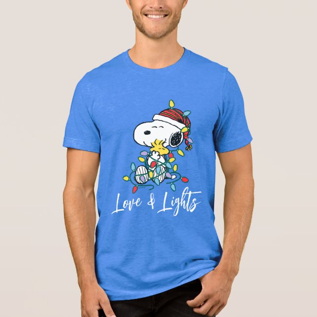Erdnüsse | Weihnachts-Liebe und Lichter Tri-Blend Shirt (Vorderseite)