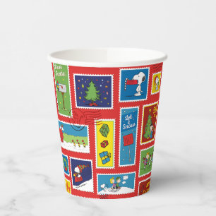 Erdnüsse Weihnachts-Postage-Briefmarke Muster Pappbecher