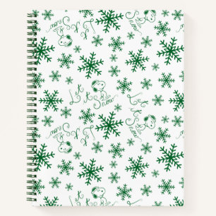 Erdnüsse Weihnachts-Snoopy Let It Snow Pattern Notizbuch