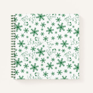Erdnüsse   Weihnachts-Snoopy Let It Snow Pattern Notizbuch