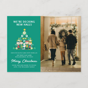 Erdnüsse   Weihnachtsbaum Peppermint Feiertagspostkarte