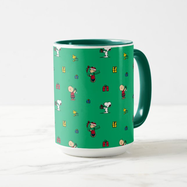 Erdnüsse | Weihnachtsgeschenk Muster Tasse (VorderseiteRechts)