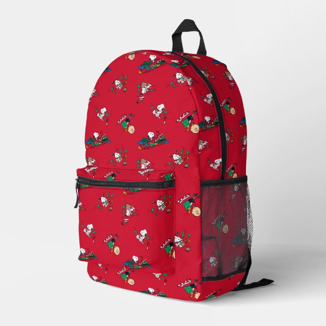 Erdnüsse | Weihnachtsgeschenkmuster Bedruckter Rucksack (Rückseitige Ecke Rechts)