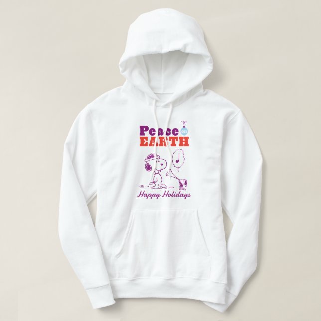 Erdnüsse | Weltfrieden Snoopy & Woodstock Hoodie (Design vorne)