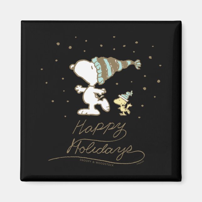 Erdnüsse Winter Schlittschuhfahren  Magnet (Vorne)