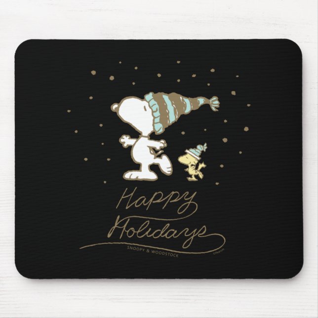 Erdnüsse Winter Schlittschuhfahren  Mousepad (Vorne)