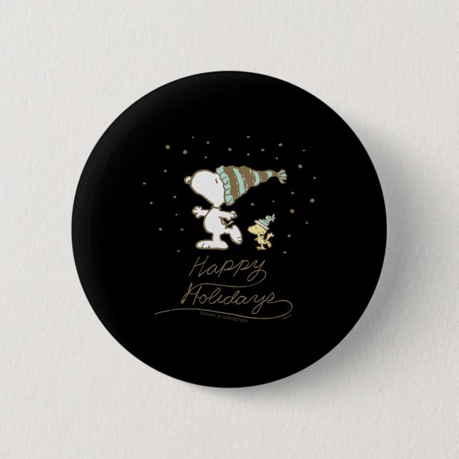 Erdnüsse Winter Skating  Button (Vorderseite)