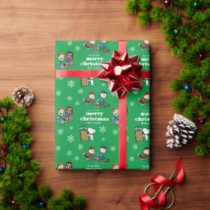 Erdnüsse Winterrodelmuster Geschenkpapier