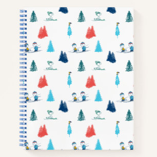 Erdnüsse   Winterskifahren der Pisten Muster Notizbuch