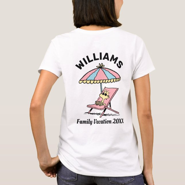 Erdnüsse | Woodstock Beach Family Urlaub T-Shirt (Rückseite)