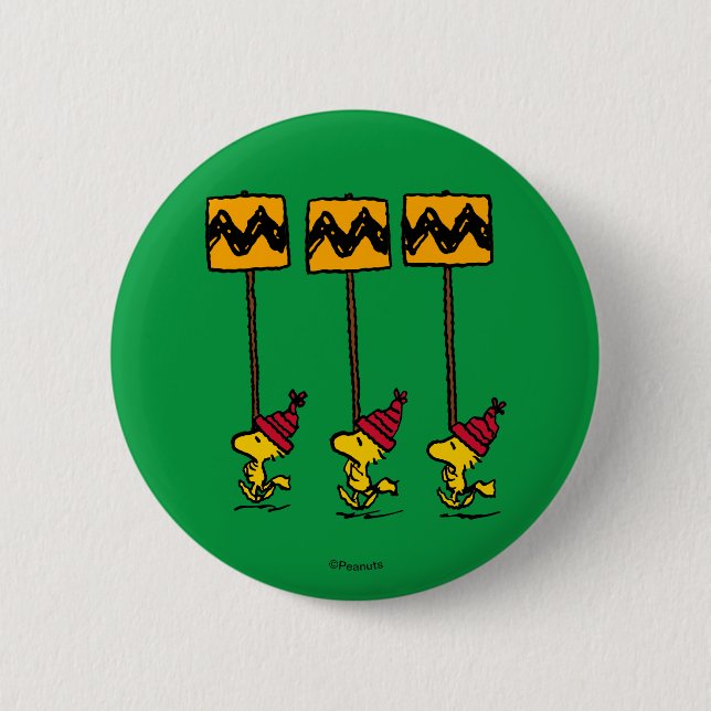 Erdnüsse | Woodstock & Friends Signature März Button (Vorderseite)