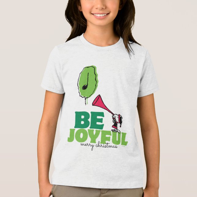 Erdnüsse | Woodstock Seien Sie froh Tri-Blend Shirt (Vorderseite)