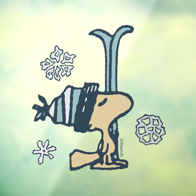 Erdnüsse | Woodstock Ski Pro Fensteraufkleber (Blatt 3)