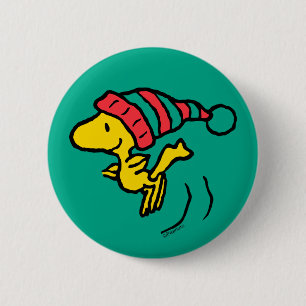 Erdnüsse Woodstock Winter Beanie Cap Button
