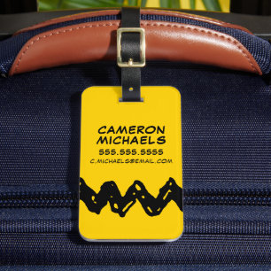 Erdnüsse   Zig-Zag-Shirt von Charlie Brown Gepäckanhänger