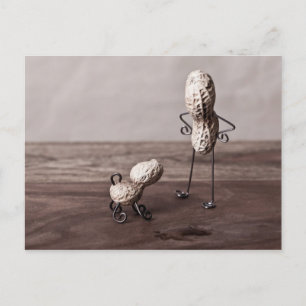 Erdnussmann und Hund Postkarte