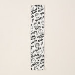 Erdnusszeichen Graffiti Muster Schal<br><div class="desc">Schauen Sie sich dieses super niedliche Design an,  in dem die Peanuts Gang in einem schwarzen Graffiti-Muster gemalt wird.</div>