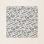 Erdnusszeichen Graffiti Muster Schal<br><div class="desc">Schauen Sie sich dieses super niedliche Design an,  in dem die Peanuts Gang in einem schwarzen Graffiti-Muster gemalt wird.</div>
