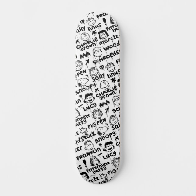 Erdnusszeichen Graffiti Muster Skateboard (Vorderseite)