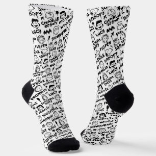 Erdnusszeichen Graffiti Muster Socken