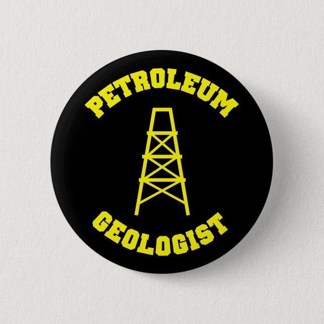 Erdöl-Geologe-Knopf Button (Vorderseite)
